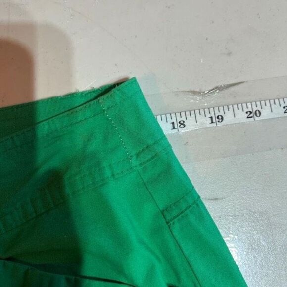 Lulu-B Womens Flat Front Hi Rise Stretch Ankle Cropped Pants Kelly Green Size 12 - Picture 8 of 16